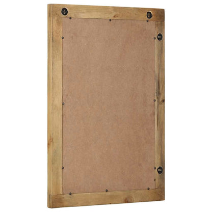 vidaXL Bathroom Mirror Brown 50x70x2.5 cm Solid Wood Mango 3