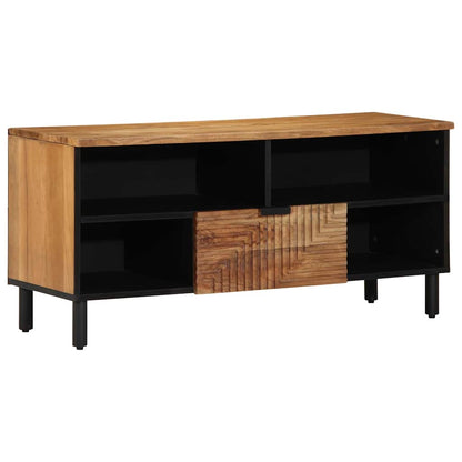 vidaXL TV Cabinet with Drawer Brown 100 x 33 x 46 cm Solid Mango Wood 2