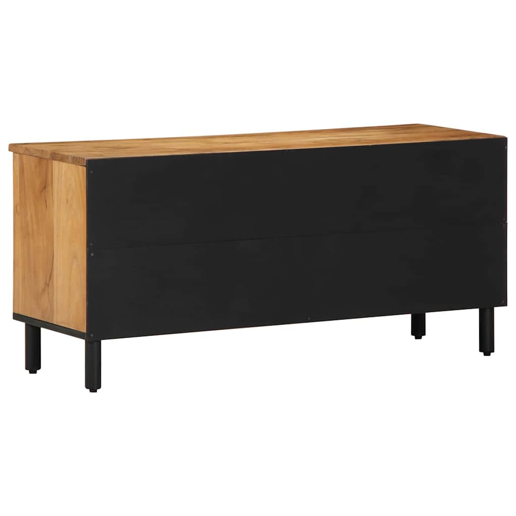 vidaXL TV Cabinet with Drawer Brown 100 x 33 x 46 cm Solid Mango Wood 3