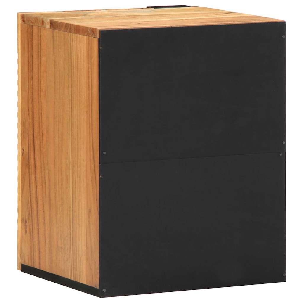 vidaXL Bathroom Hanging Cabinet Brown 38 x 33 x 48 cm Solid Mango Wood 3
