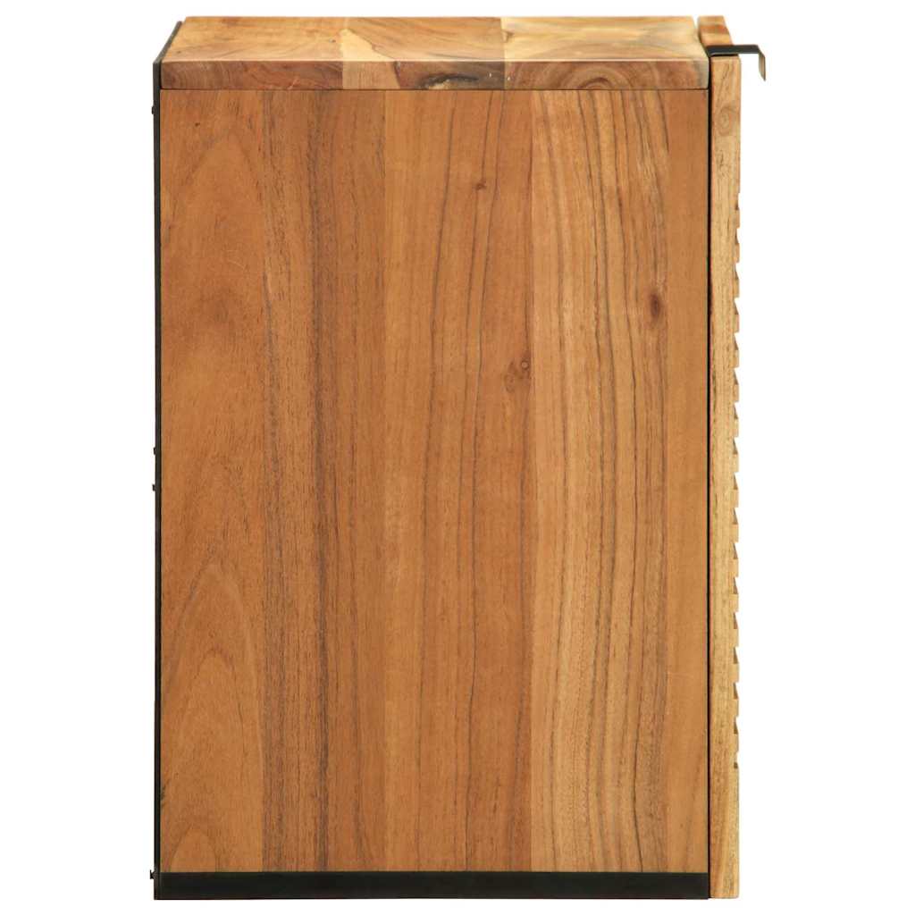 vidaXL Bathroom Hanging Cabinet Brown 38 x 33 x 48 cm Solid Mango Wood 5