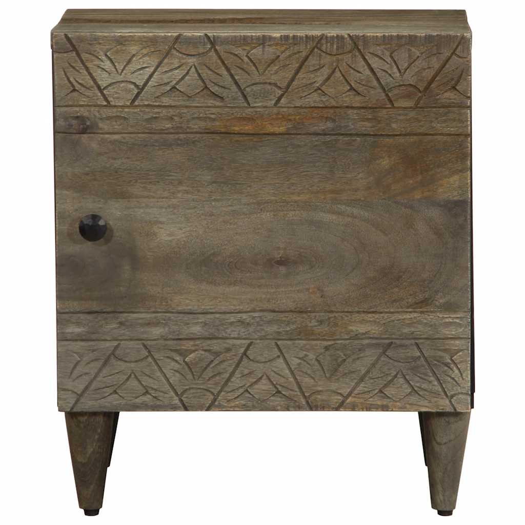 vidaXL Bedside Cabinets 2 pcs Light Grey 40x33x46 cm Solid Wood Mango 4