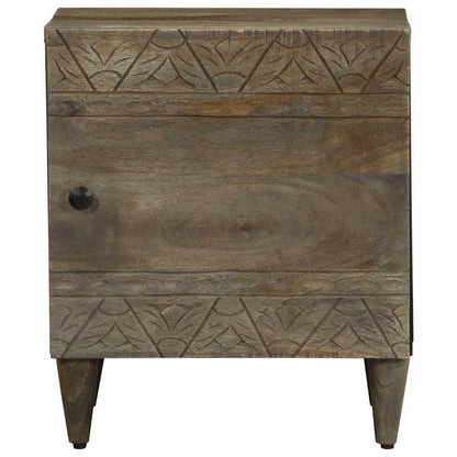 vidaXL Bedside Cabinets 2 pcs Light Grey 40x33x46 cm Solid Wood Mango 4