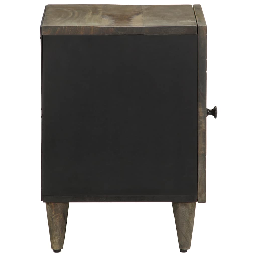 vidaXL Bedside Cabinets 2 pcs Light Grey 40x33x46 cm Solid Wood Mango 5