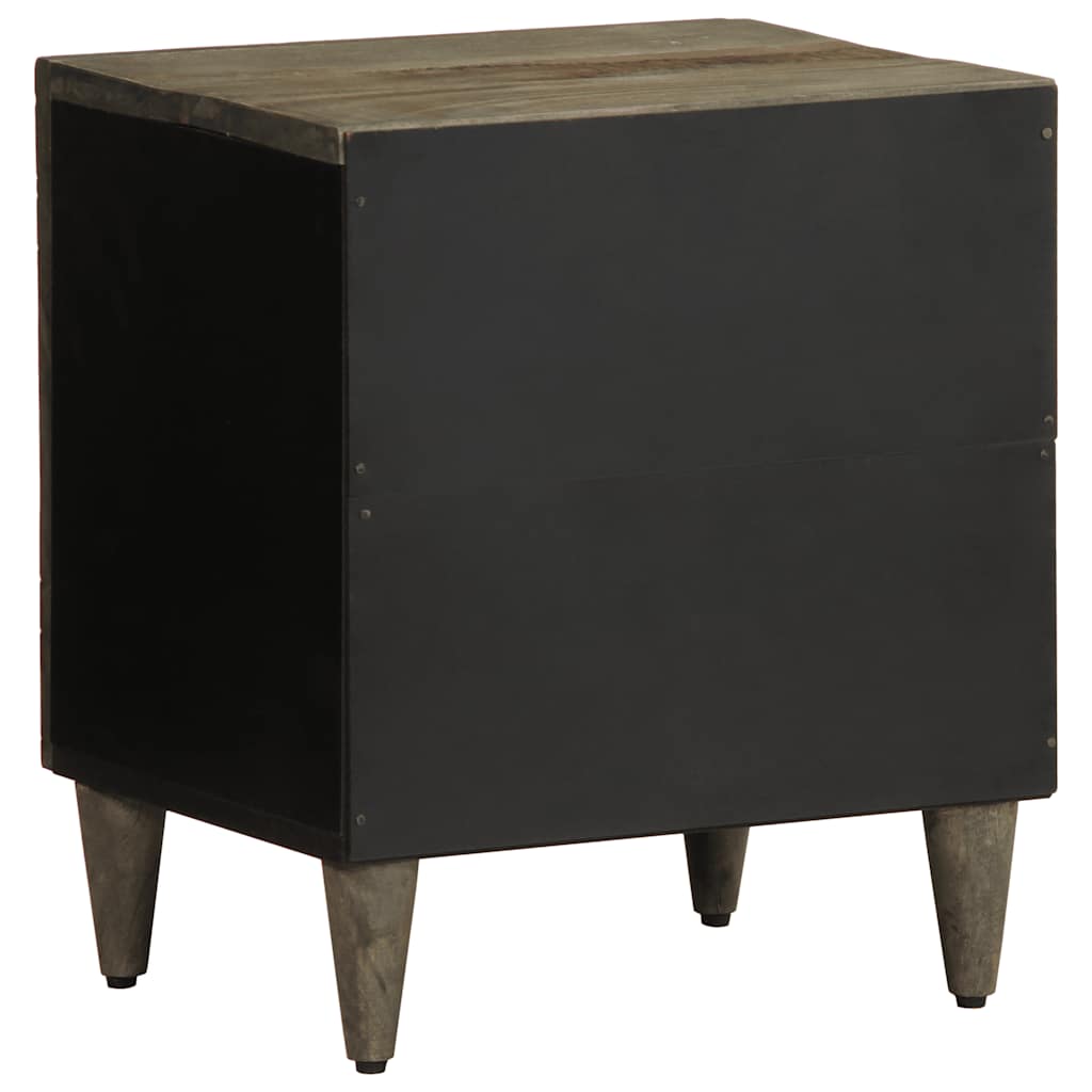 vidaXL Bedside Cabinets 2 pcs Light Grey 40x33x46 cm Solid Wood Mango 6