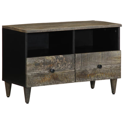 vidaXL TV Cabinet Light Grey 70x33.5x46 cm Solid Wood Mango 1