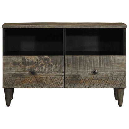 vidaXL TV Cabinet Light Grey 70x33.5x46 cm Solid Wood Mango 2