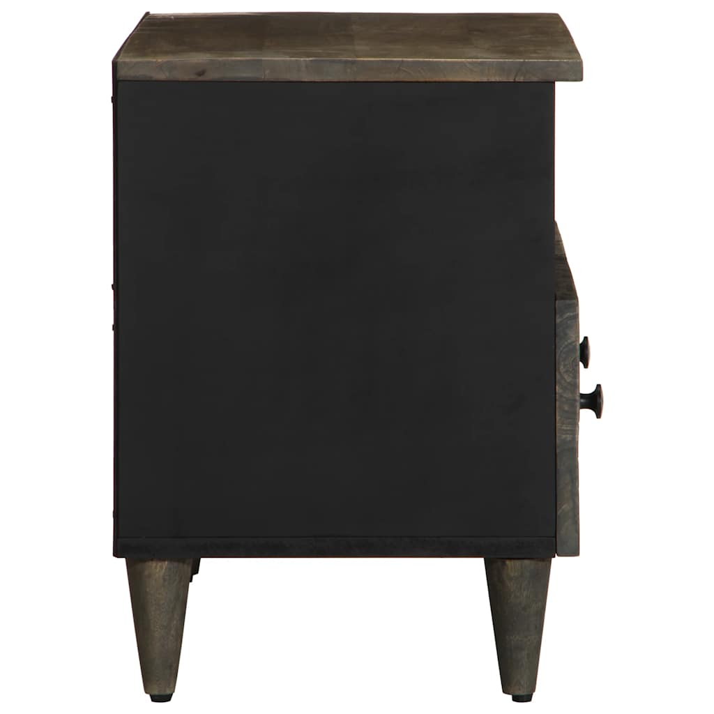 vidaXL TV Cabinet Light Grey 70x33.5x46 cm Solid Wood Mango 4