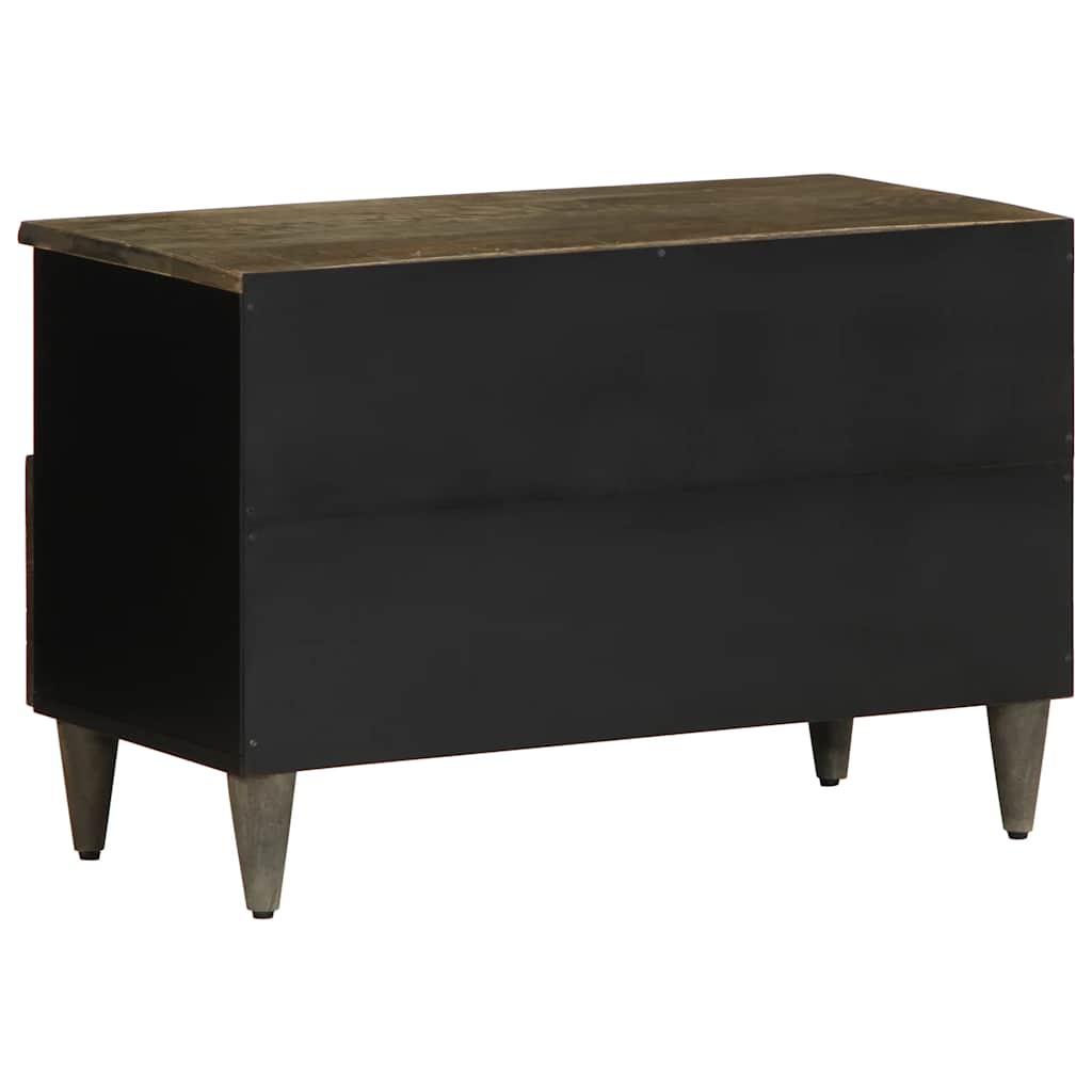 vidaXL TV Cabinet Light Grey 70x33.5x46 cm Solid Wood Mango 5