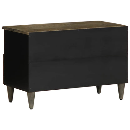 vidaXL TV Cabinet Light Grey 70x33.5x46 cm Solid Wood Mango 5