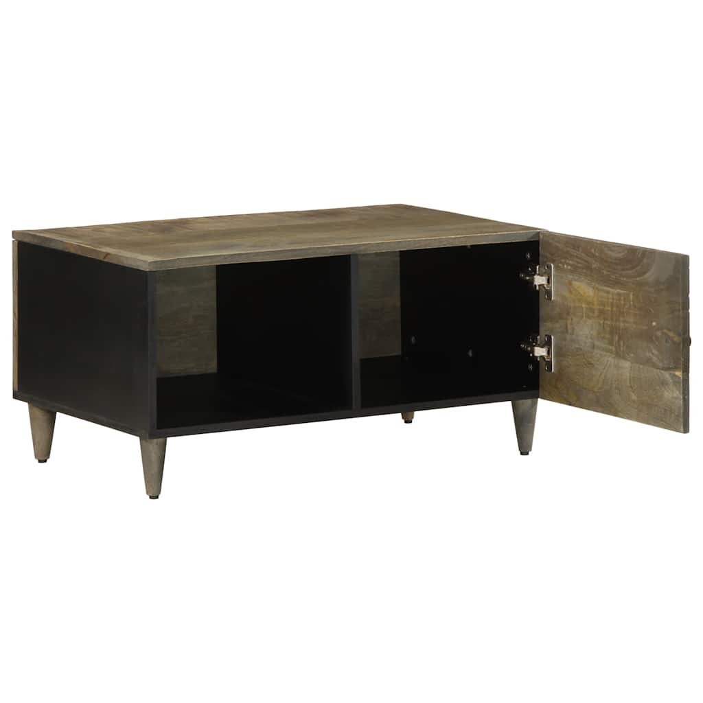vidaXL Coffee Table Light Grey 80x50x40 cm Solid Wood Mango 3