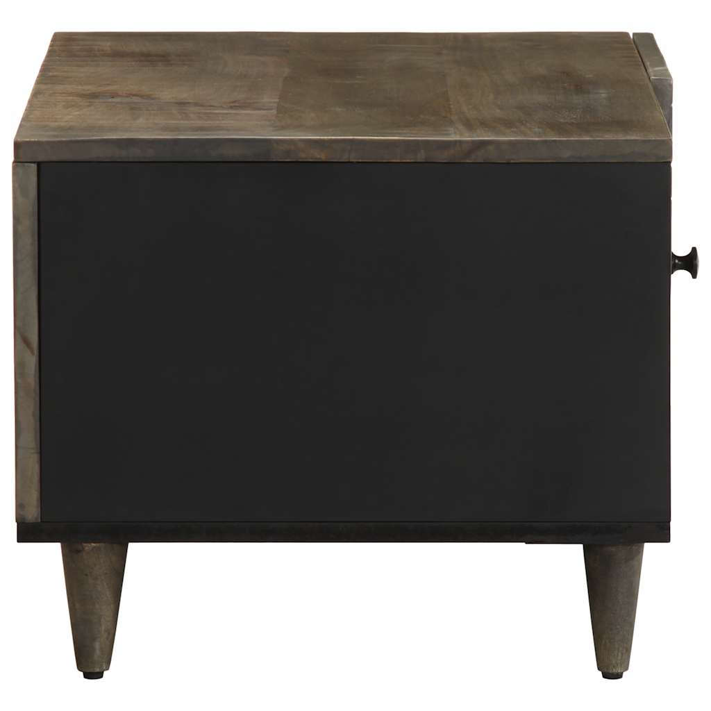 vidaXL Coffee Table Light Grey 80x50x40 cm Solid Wood Mango 4