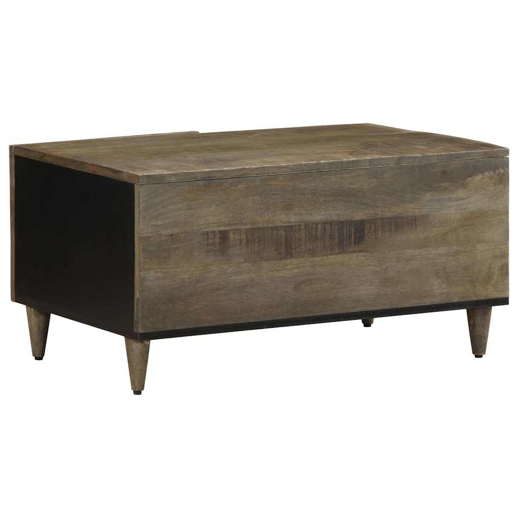 vidaXL Coffee Table Light Grey 80x50x40 cm Solid Wood Mango 5