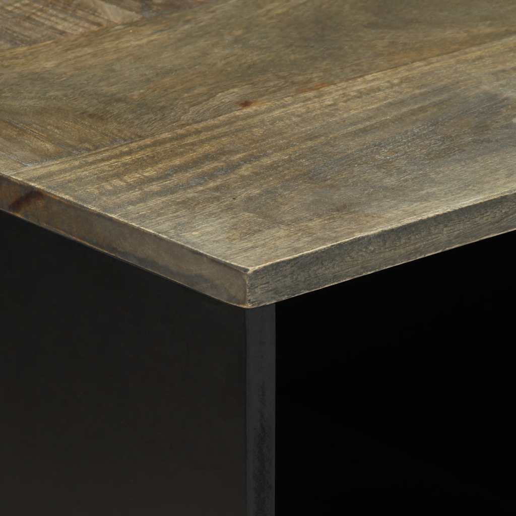 vidaXL Coffee Table Light Grey 80x50x40 cm Solid Wood Mango 6