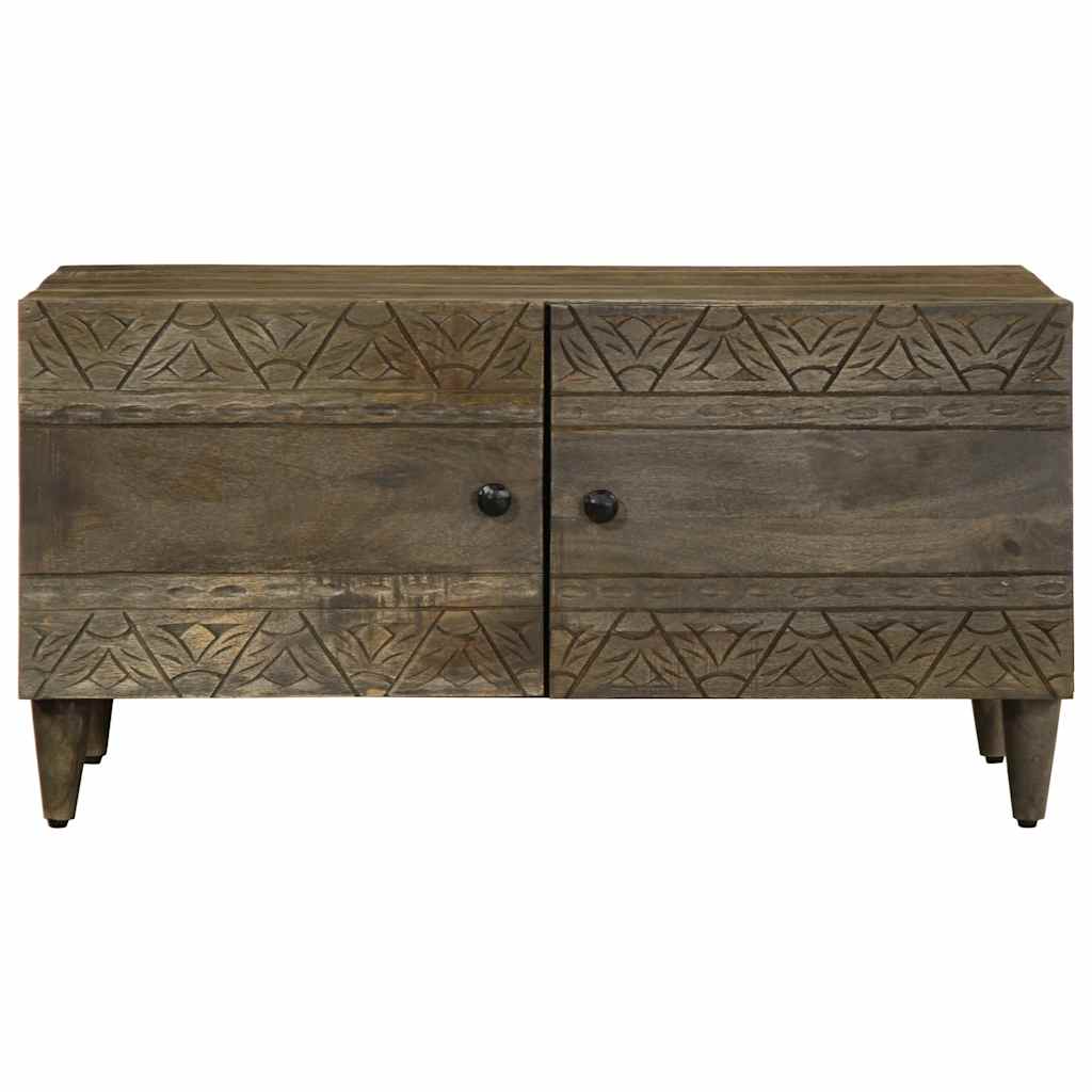 vidaXL Coffee Table Light Grey 80x50x40 cm Solid Wood Mango 2