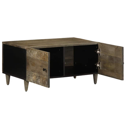 vidaXL Coffee Table Light Grey 80x50x40 cm Solid Wood Mango 3