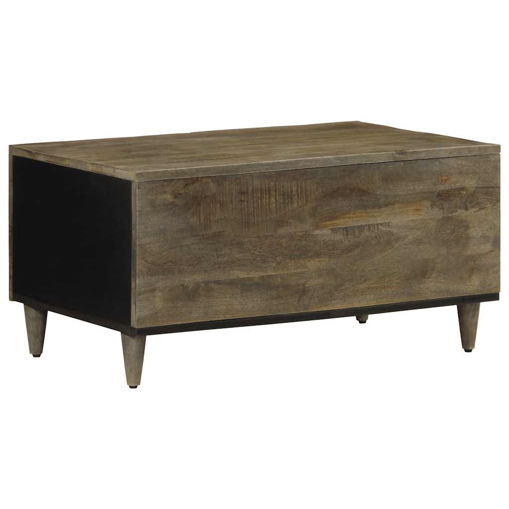 vidaXL Coffee Table Light Grey 80x50x40 cm Solid Wood Mango 4