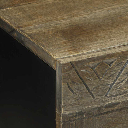 vidaXL Coffee Table Light Grey 80x50x40 cm Solid Wood Mango 6