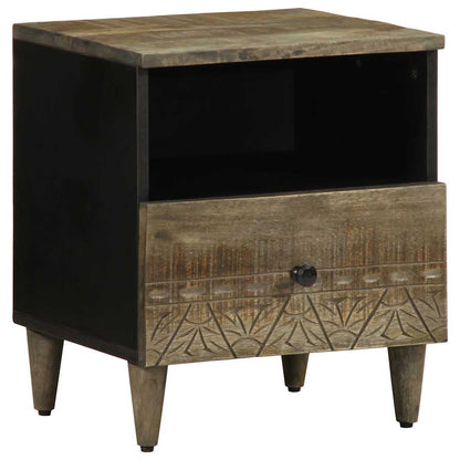 vidaXL Bedside Cabinets 2 pcs Light Grey 40x33x46 cm Solid Wood Mango 3
