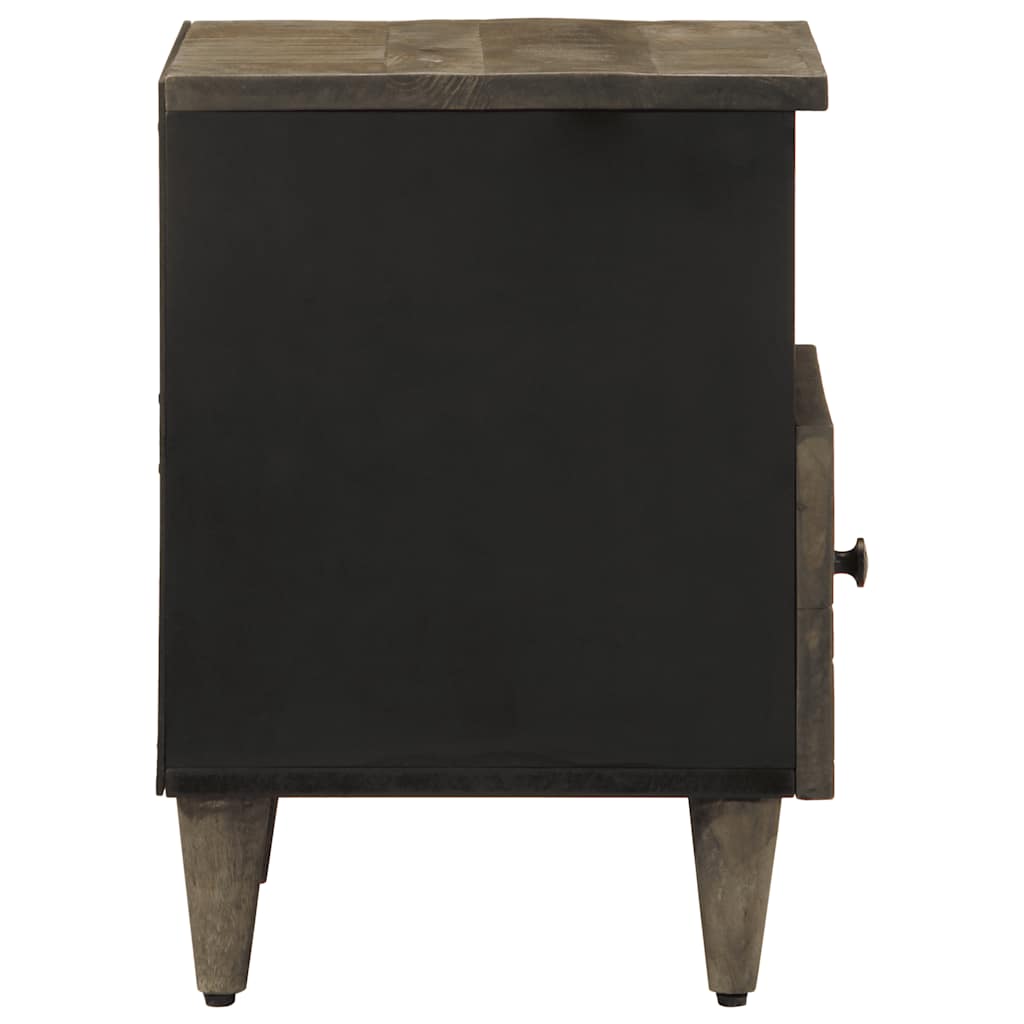vidaXL Bedside Cabinets 2 pcs Light Grey 40x33x46 cm Solid Wood Mango 4