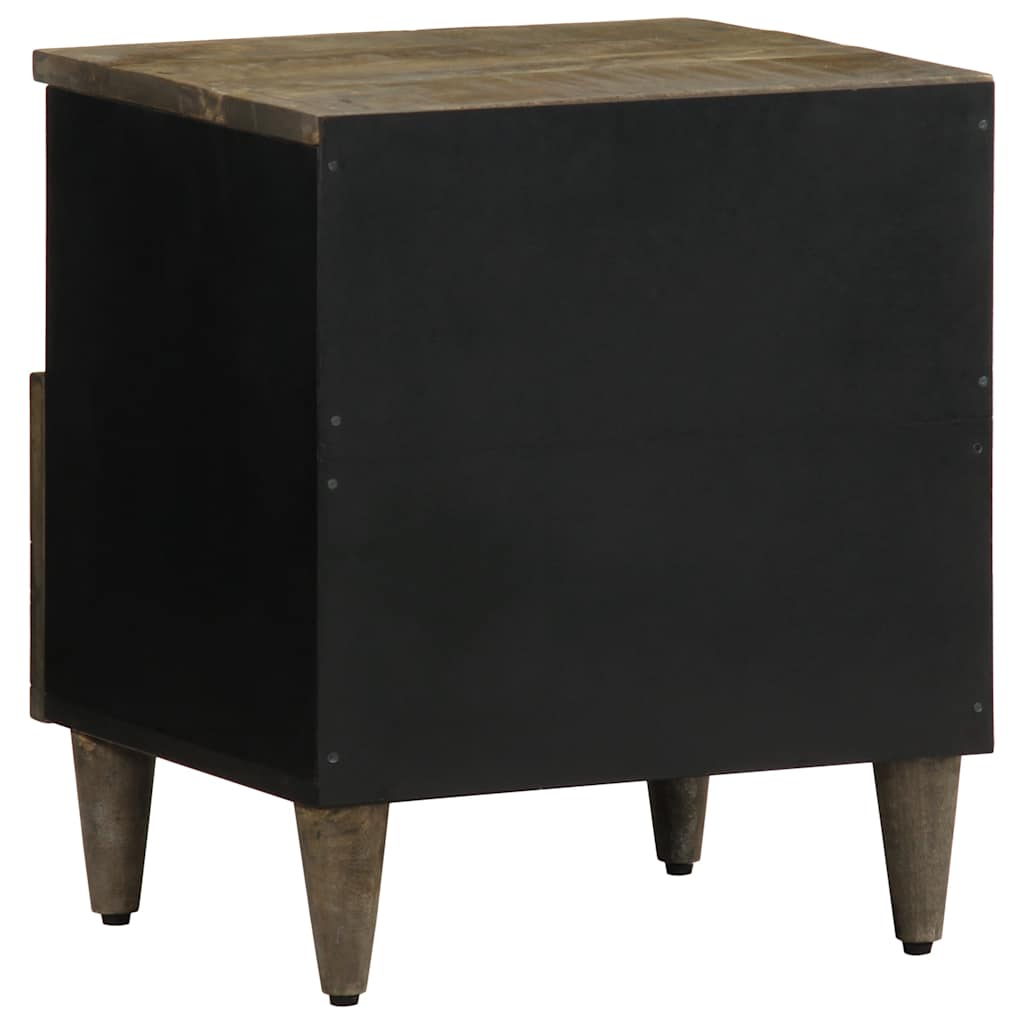 vidaXL Bedside Cabinets 2 pcs Light Grey 40x33x46 cm Solid Wood Mango 5