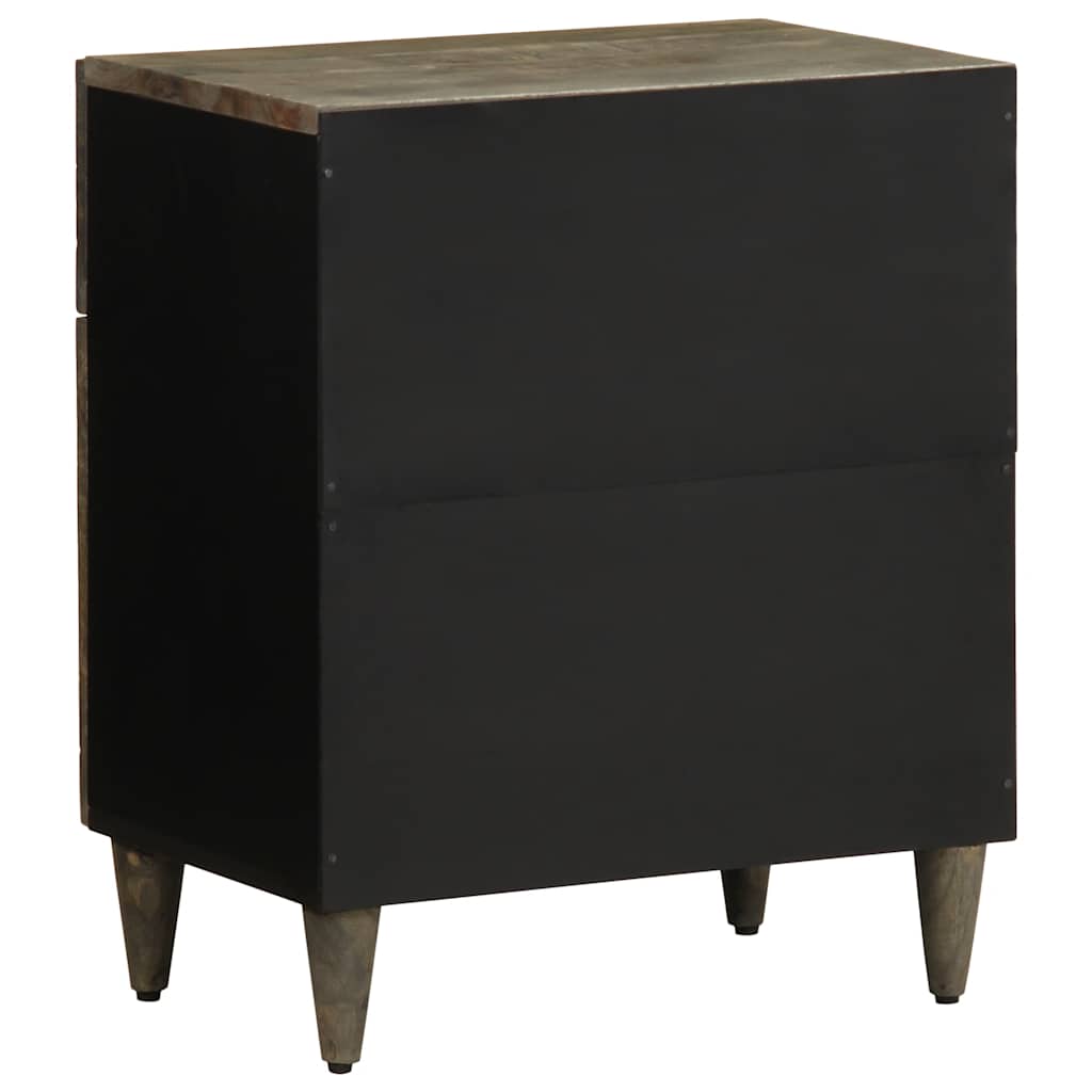 vidaXL Bedside Cabinet Light Grey 50x33x60 cm Solid Wood Mango 5