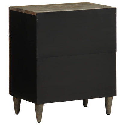 vidaXL Bedside Cabinet Light Grey 50x33x60 cm Solid Wood Mango 5