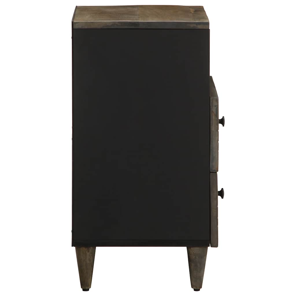 vidaXL Bedside Cabinet Light Grey 50x33x60 cm Solid Wood Mango 4