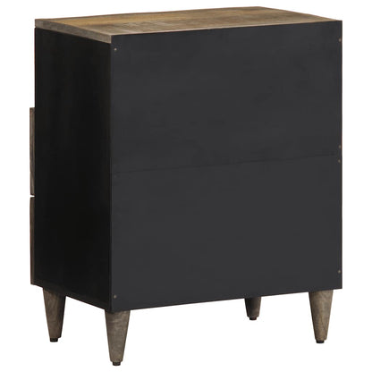 vidaXL Bedside Cabinet Light Grey 50x33x60 cm Solid Wood Mango 5