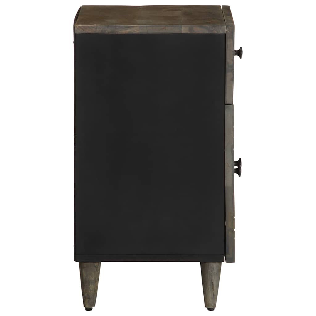 vidaXL Bedside Cabinet Light Grey 50x33x60 cm Solid Wood Mango 4