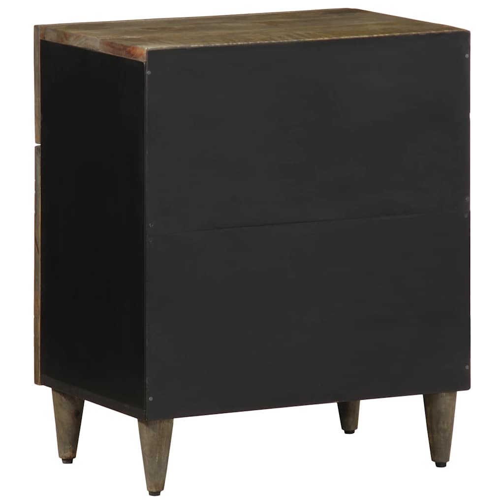 vidaXL Bedside Cabinet Light Grey 50x33x60 cm Solid Wood Mango 5