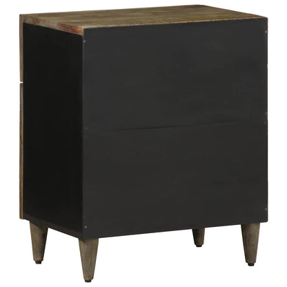 vidaXL Bedside Cabinet Light Grey 50x33x60 cm Solid Wood Mango 5
