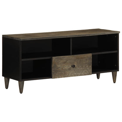 vidaXL TV Cabinet Black 100x33x46 cm Solid Wood Mango 1