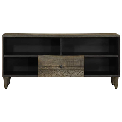 vidaXL TV Cabinet Black 100x33x46 cm Solid Wood Mango 3