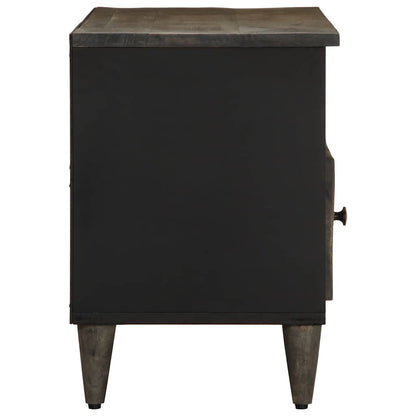 vidaXL TV Cabinet Black 100x33x46 cm Solid Wood Mango 4