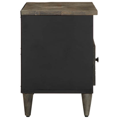 vidaXL TV Cabinet Black 80x33x46 cm Solid Wood Mango 4