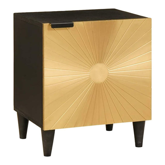 Bedside Cabinet Black and Gold 40 x 33 x 46 cm 1