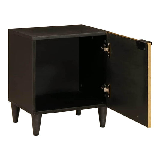 Bedside Cabinet Black and Gold 40 x 33 x 46 cm 1