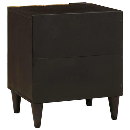 vidaXL Bedside Cabinet Black and Gold 40 x 33 x 46 cm Engineered Wood 5