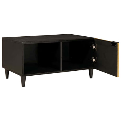 vidaXL Coffee Table Black and Gold 80 x 50 x 40 cm Engineered Wood 2