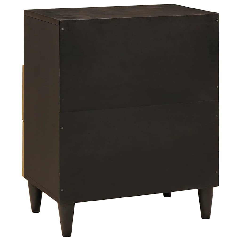 vidaXL Bedside Table Black and Gold 50 x 33 x 62 cm Engineered Wood 5