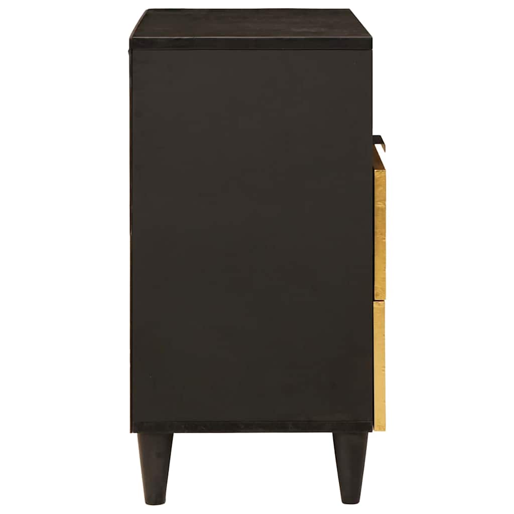 vidaXL Bedside Table Black and Gold 50 x 33 x 62 cm Engineered Wood 4