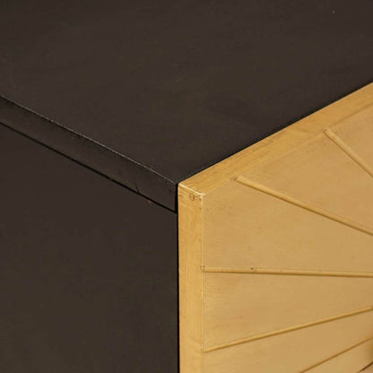 vidaXL Bedside Table Black and Gold 50 x 33 x 60 cm Engineered Wood 6