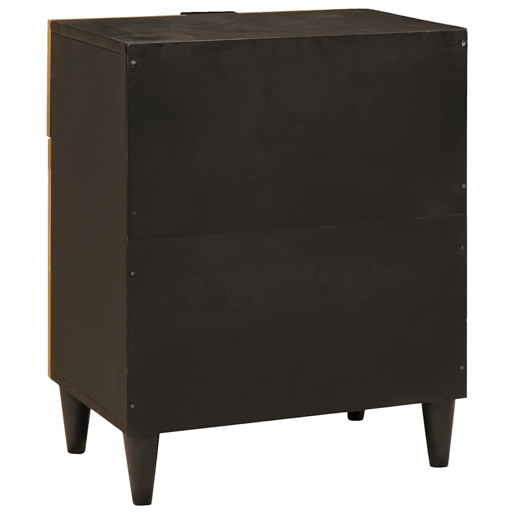 vidaXL Bedside Table Black and Gold 50 x 33 x 60 cm Engineered Wood 5