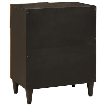 vidaXL Bedside Table Black and Gold 50 x 33 x 60 cm Engineered Wood 5