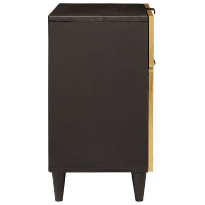 vidaXL Bedside Table Black and Gold 50 x 33 x 60 cm Engineered Wood 4