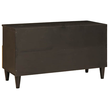 vidaXL TV Cabinet Black and Gold 80 x 33 x 46 cm Engineered Wood 5