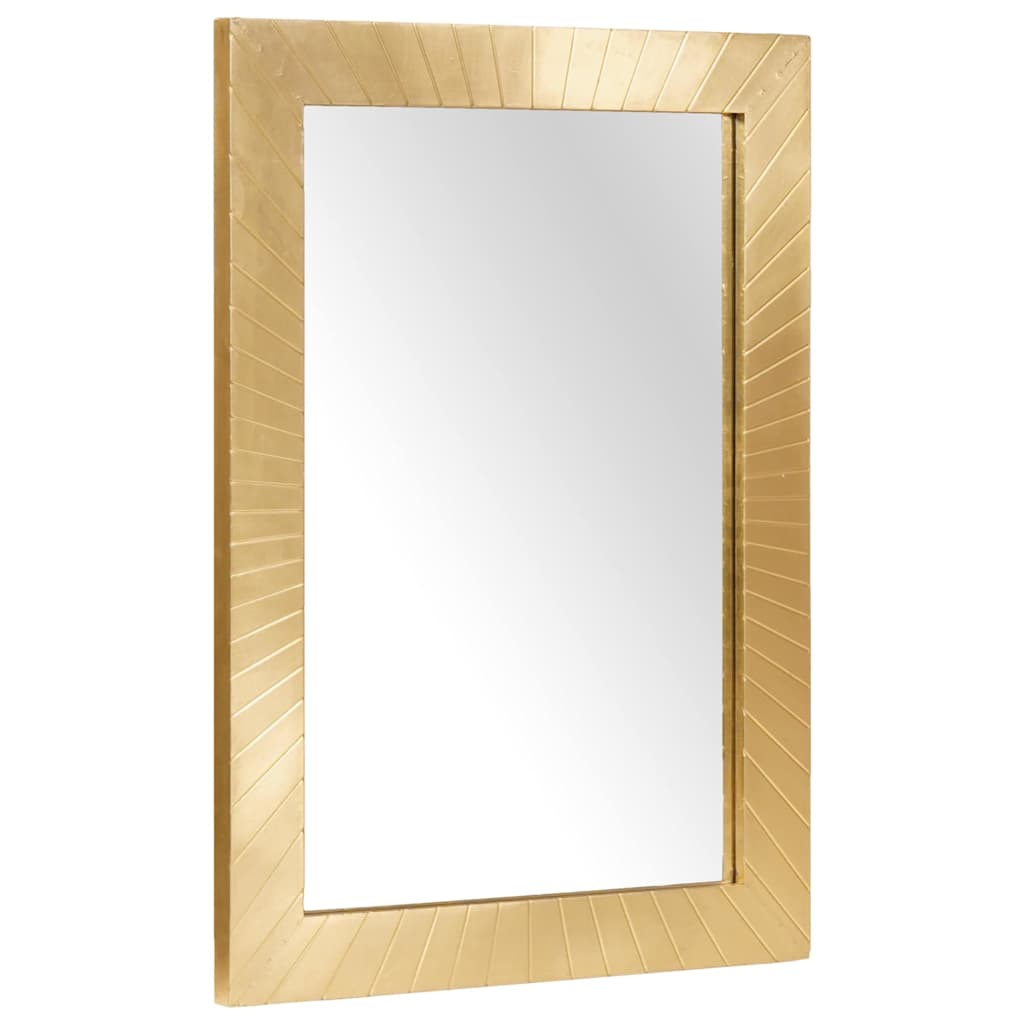 vidaXL Bathroom Mirror Wall-mounted with Mirror Gold 50 x 2.5 x 70 cm 1