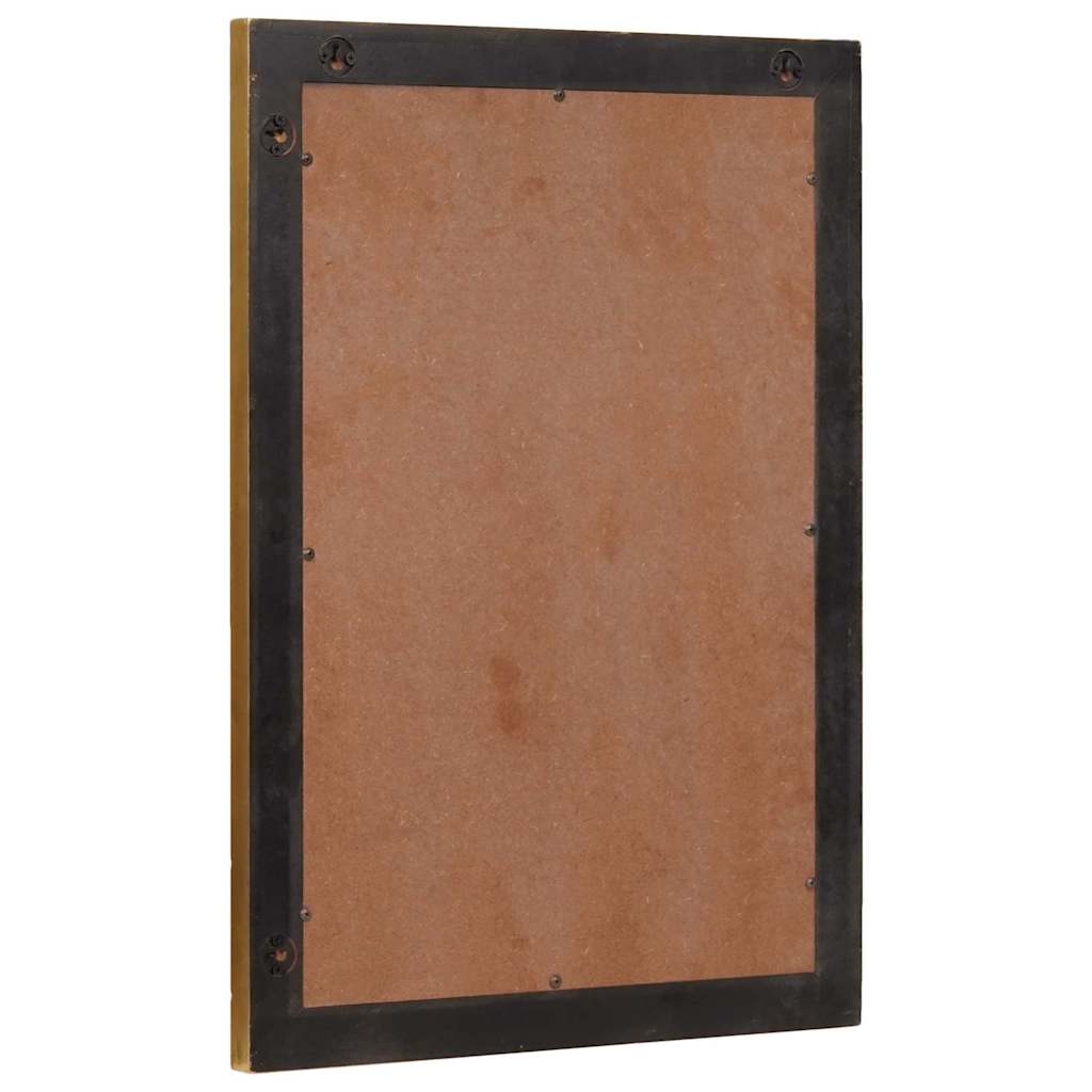 vidaXL Bathroom Mirror Wall-mounted with Mirror Gold 50 x 2.5 x 70 cm 3