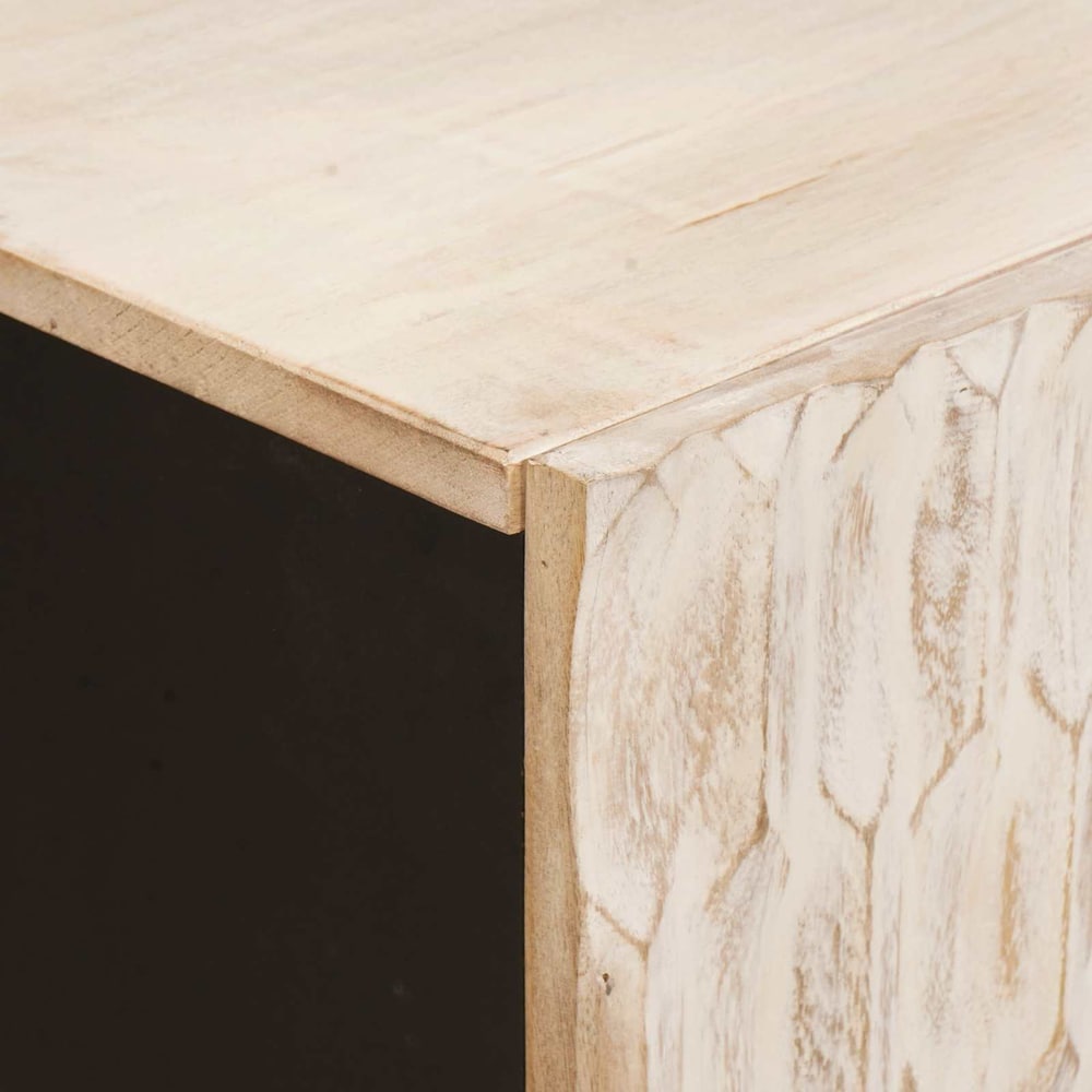 TV Cabinet with Shelf 105 x 33 x 46 cm White wash finish